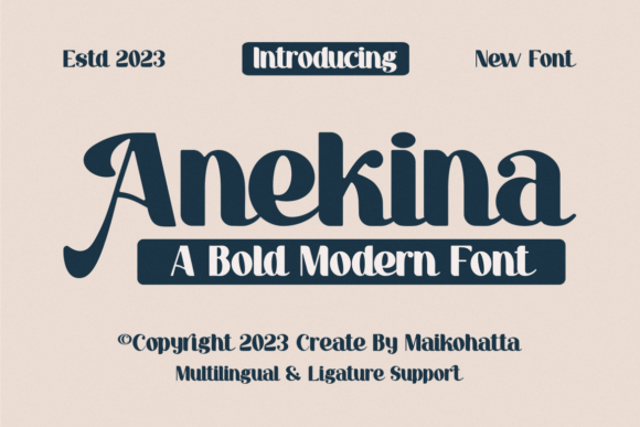 Anekina: The Bold Display Font for Modern Crafters