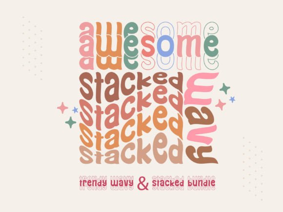 Awesome Wavy Stacked: A Whimsical Display Typeface for Bold Branding