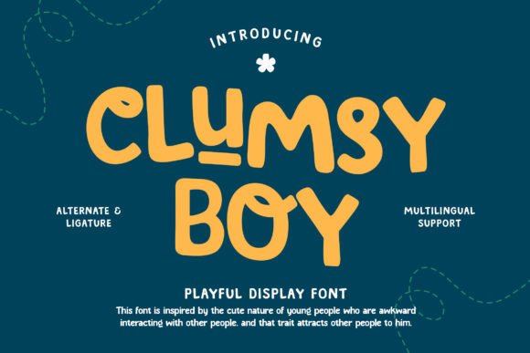 Clumsy Boy: A Playful Display Typeface for Editorial Joy