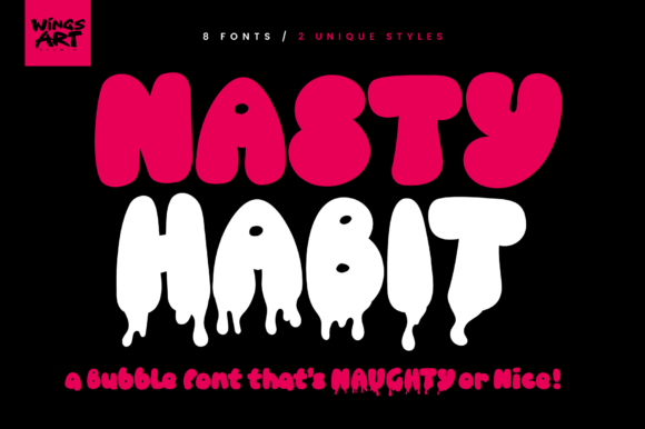 Nasty Habit: A Playful Display Font for Bold Brand Identity