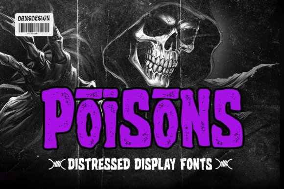Poisons: A Distressed Display Typeface for Editorial Design