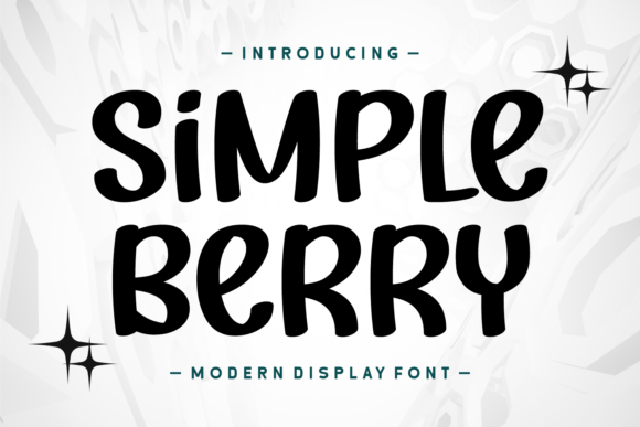 Simple Berry: The Modern Display Typeface for Handmade Brands