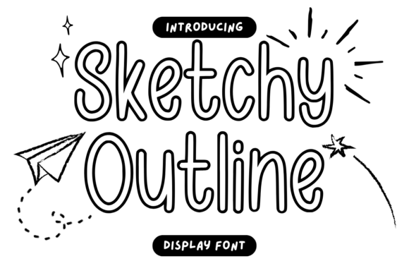 Sketchy Outline: The Hand-Drawn Typeface for Editorial Design